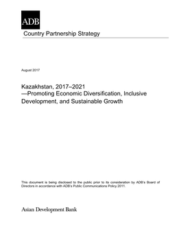 Country Partnership Strategy (2017-2021)