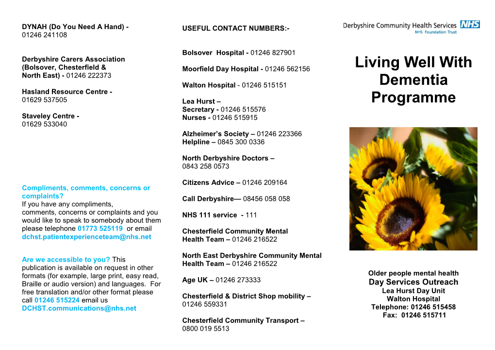 Living Well with Dementia Programme