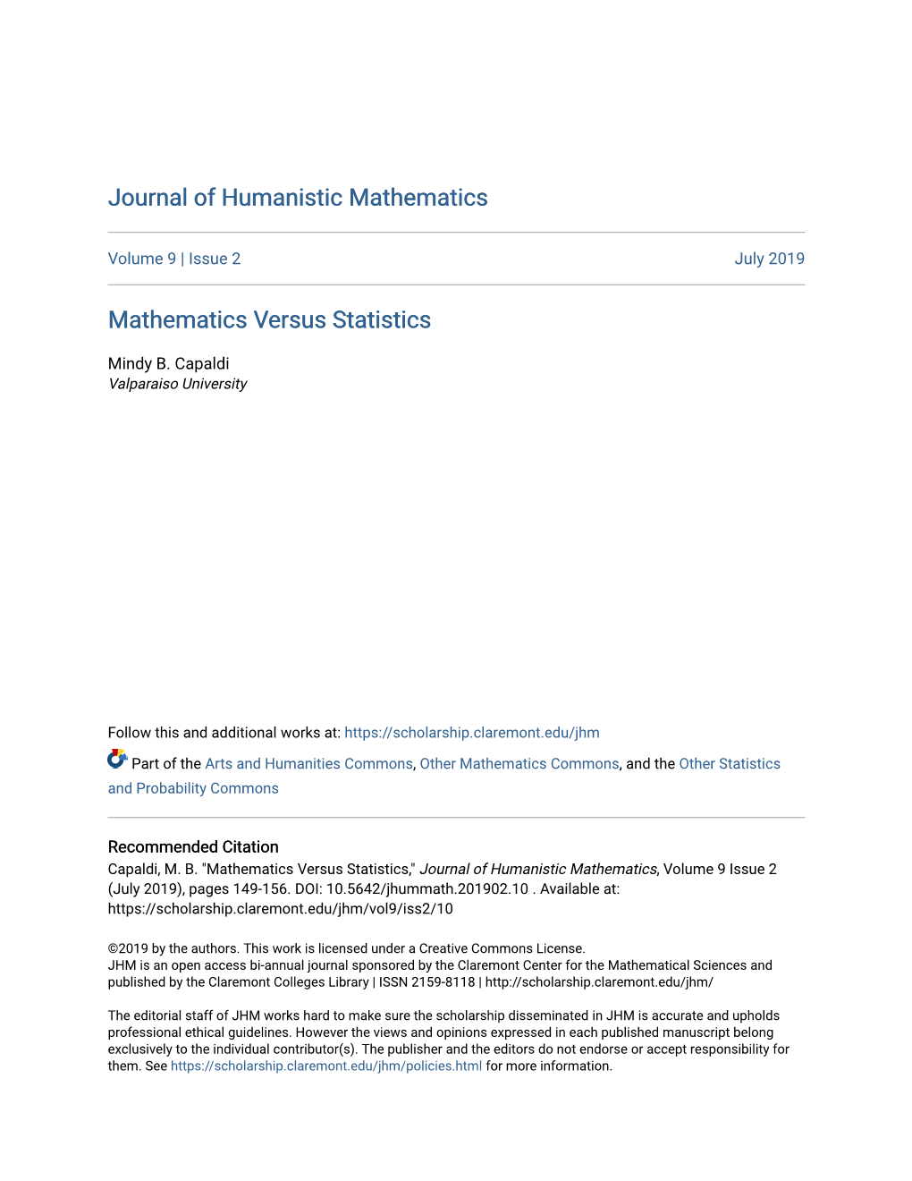 Mathematics Versus Statistics