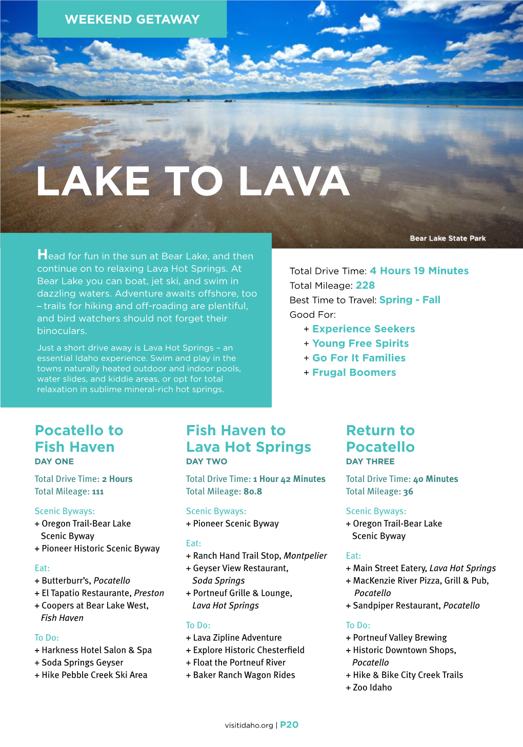 Lake to Lava