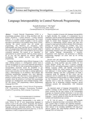 Language Interoperability in Control Network Programming