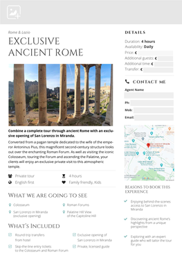Exclusive Ancient Rome