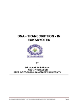 Zoology 4Th SEM UG by Dr. Alakesh Barman