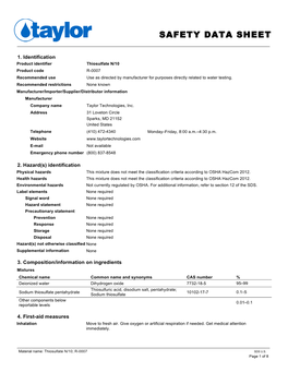 Safety Data Sheet