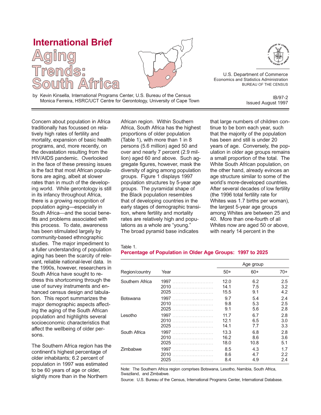 Aging Trends: South Africa