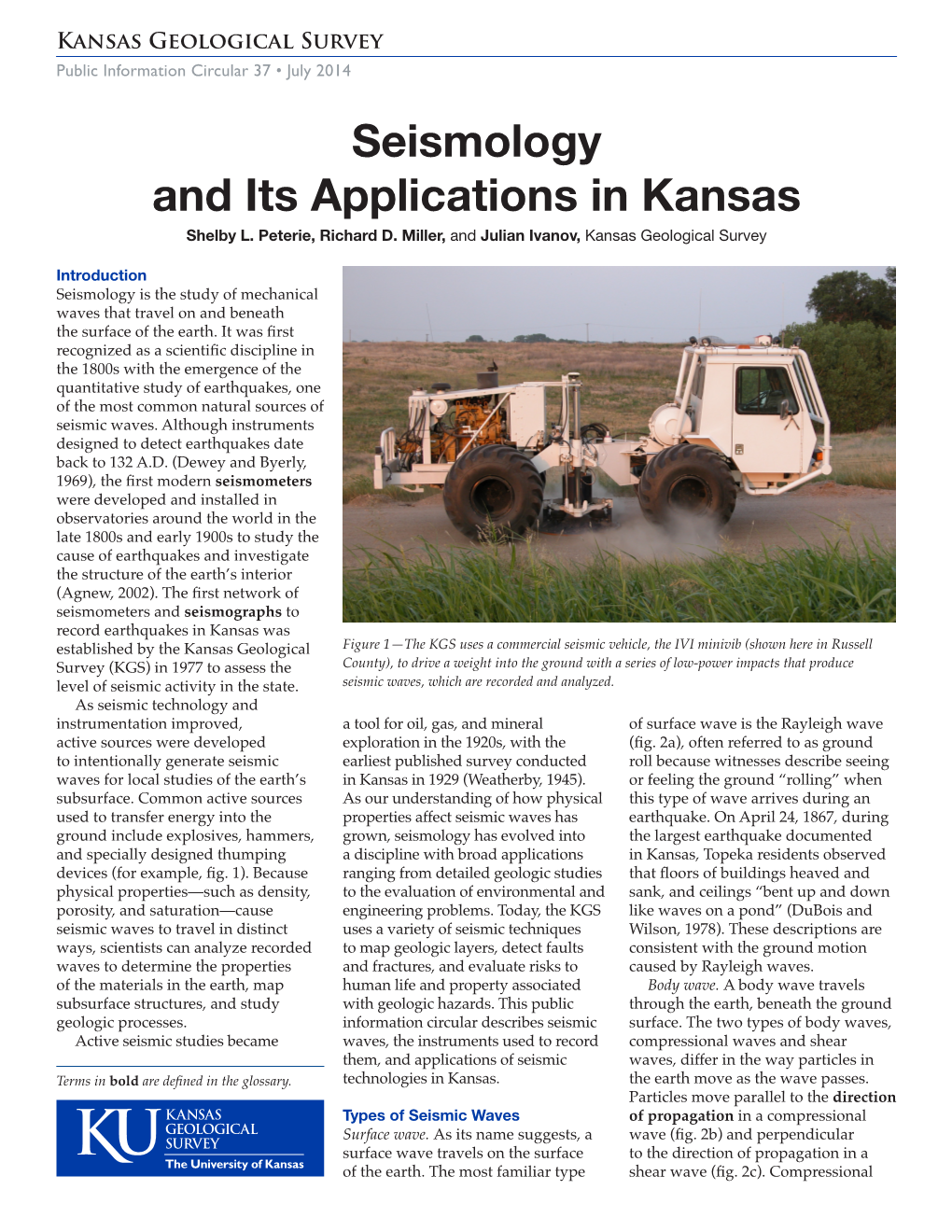 Seismology and Its Applications in Kansas Shelby L