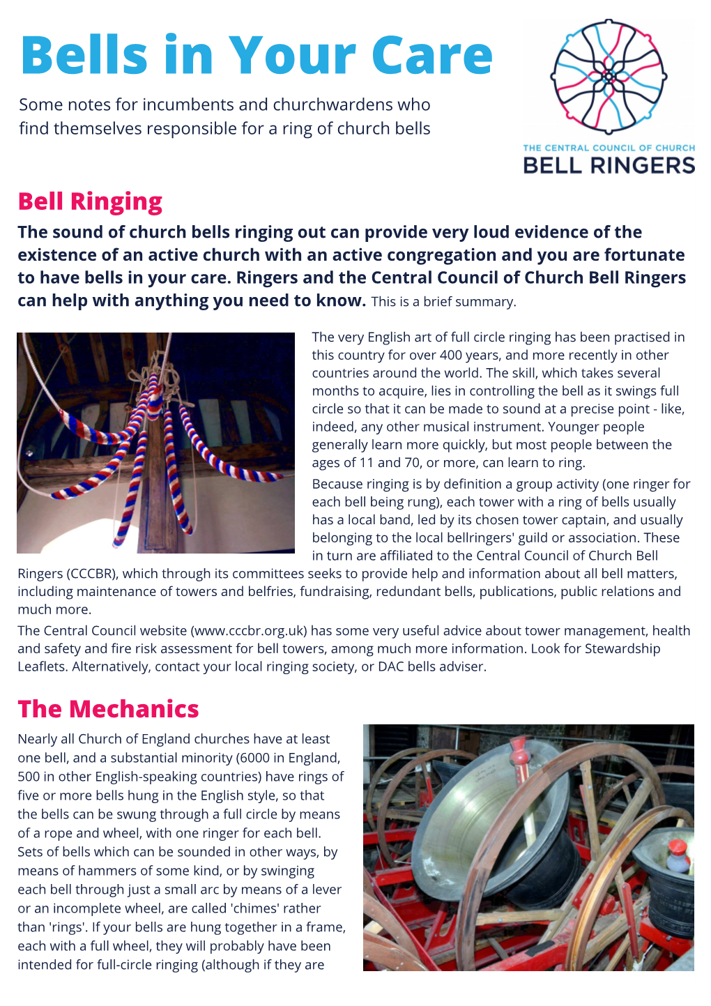 Bells in Your Care Some Notes for Incumbents and Churchwardens Who Find Themselves Responsible for a Ring of Church Bells