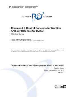 Command & Control Concepts for Maritime Area Air Defence (C3
