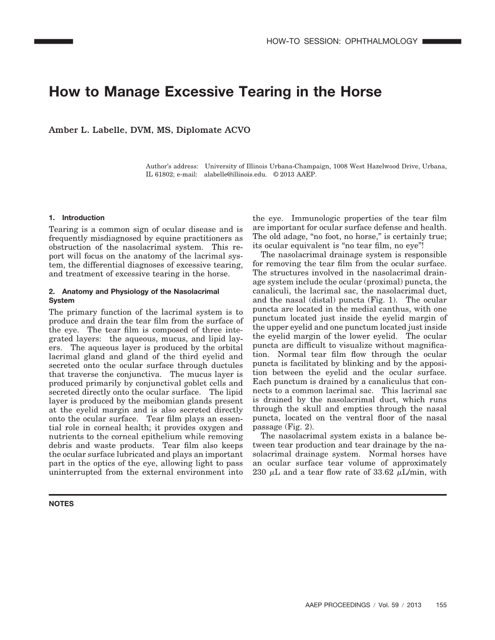 How to Manage Excessive Tearing in the Horse