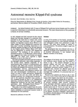 Autosomal Recessive Klippel-Feil Syndrome