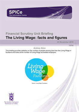 The Living Wage: Facts and Figures