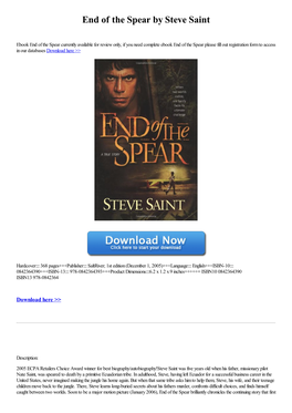 End of the Spear by Steve Saint