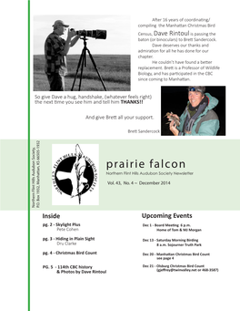 Prairie Falcon Northern Flint Hills Audubon Society Newsletter