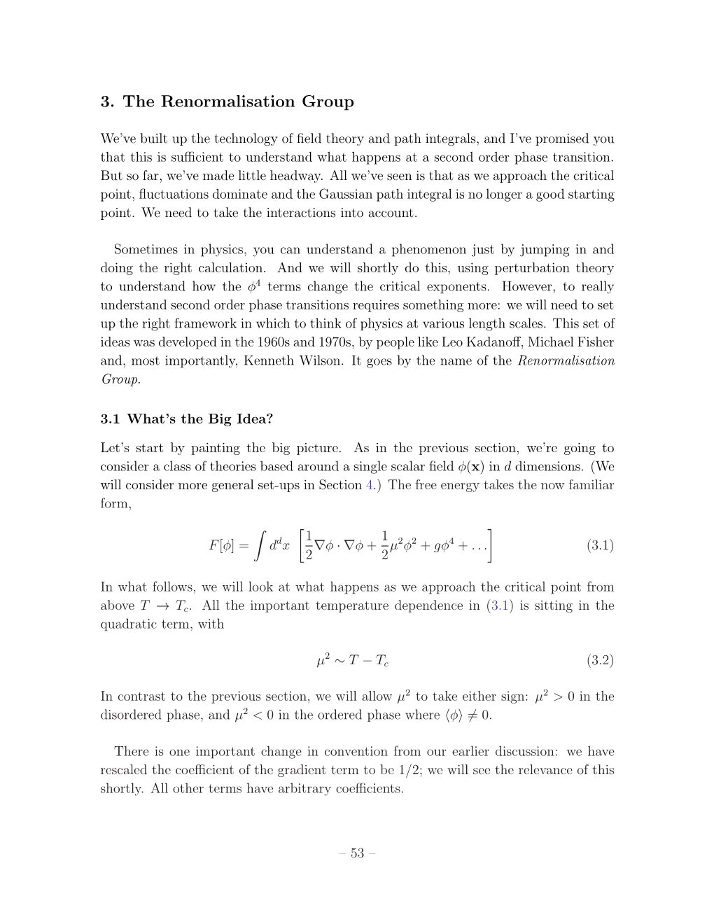 3. the Renormalisation Group