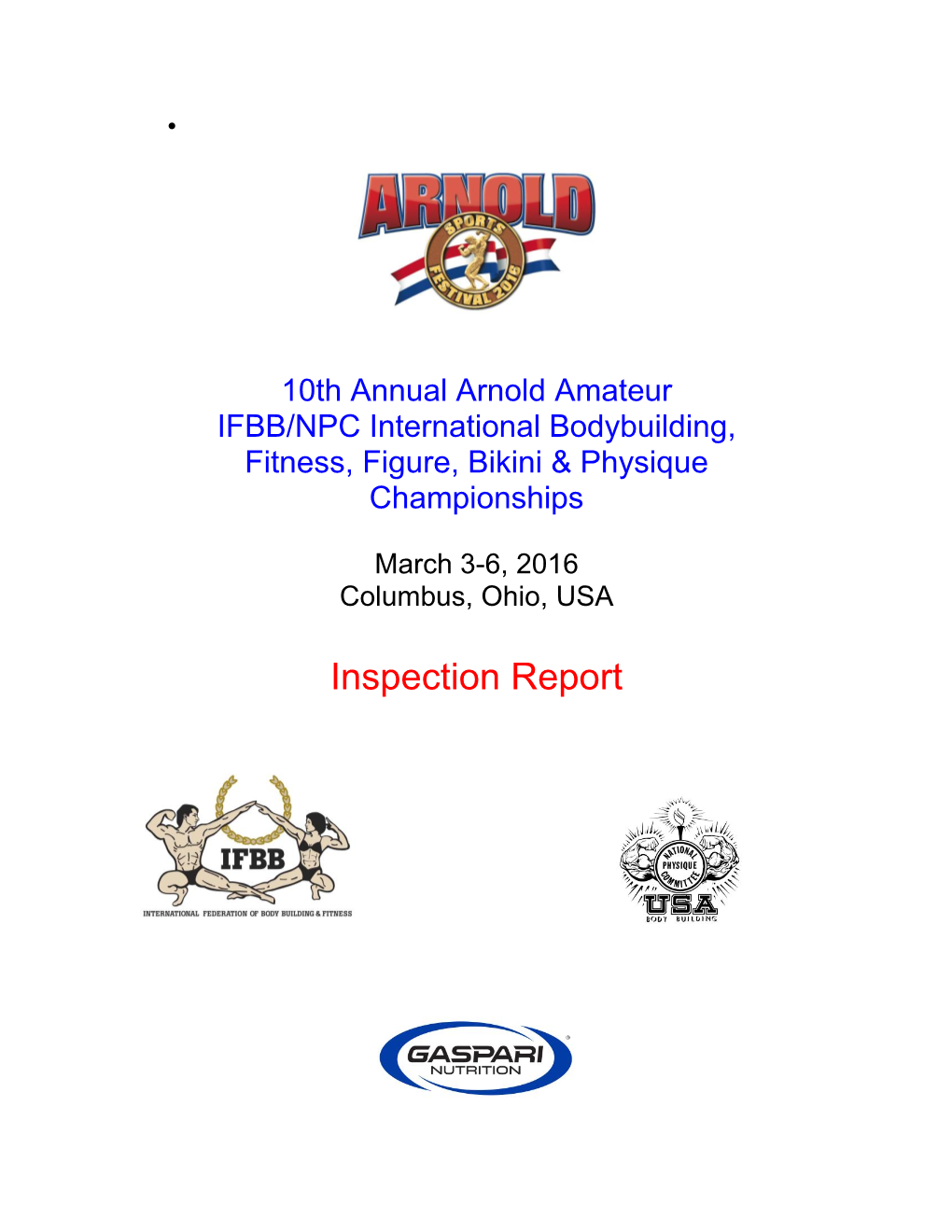 5Th Annual Arnold Amateur