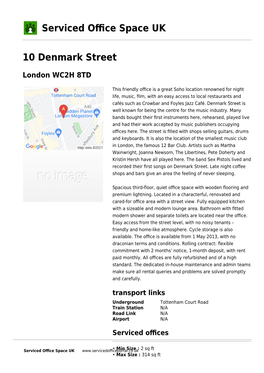 10 Denmark Street London WC2H