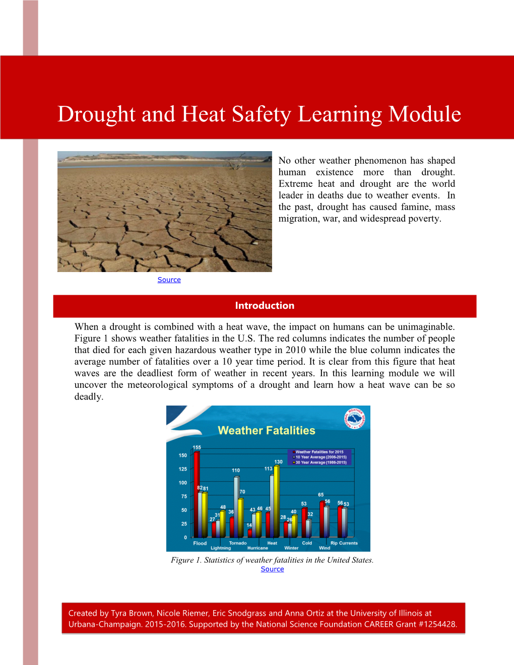 Drought Learning Module