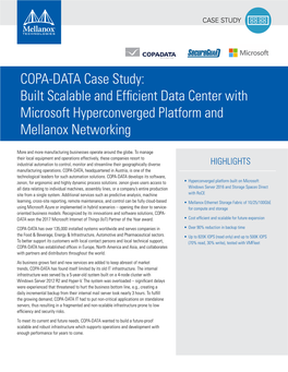 COPA-DATA Case Study: Built Scalable and Efficient Data Center with Microsoft Hyperconverged Platform and Mellanox Networking
