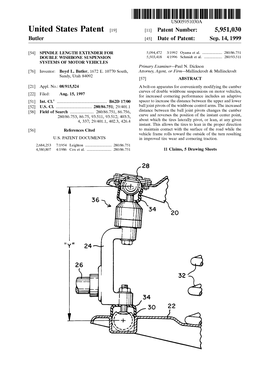 United States Patent (19) 11 Patent Number: 5,951,030 Butler (45) Date of Patent: Sep