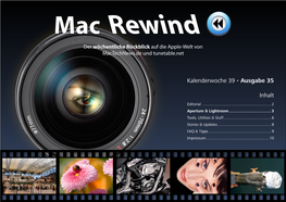 Mac Rewind Der Wöchentliche Rückblick Auf Die Apple-Welt Von Mactechnews.De Und Tunetable.Net