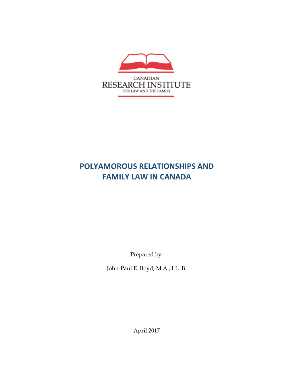 Polyamorous Relationships and Family Law in Canada