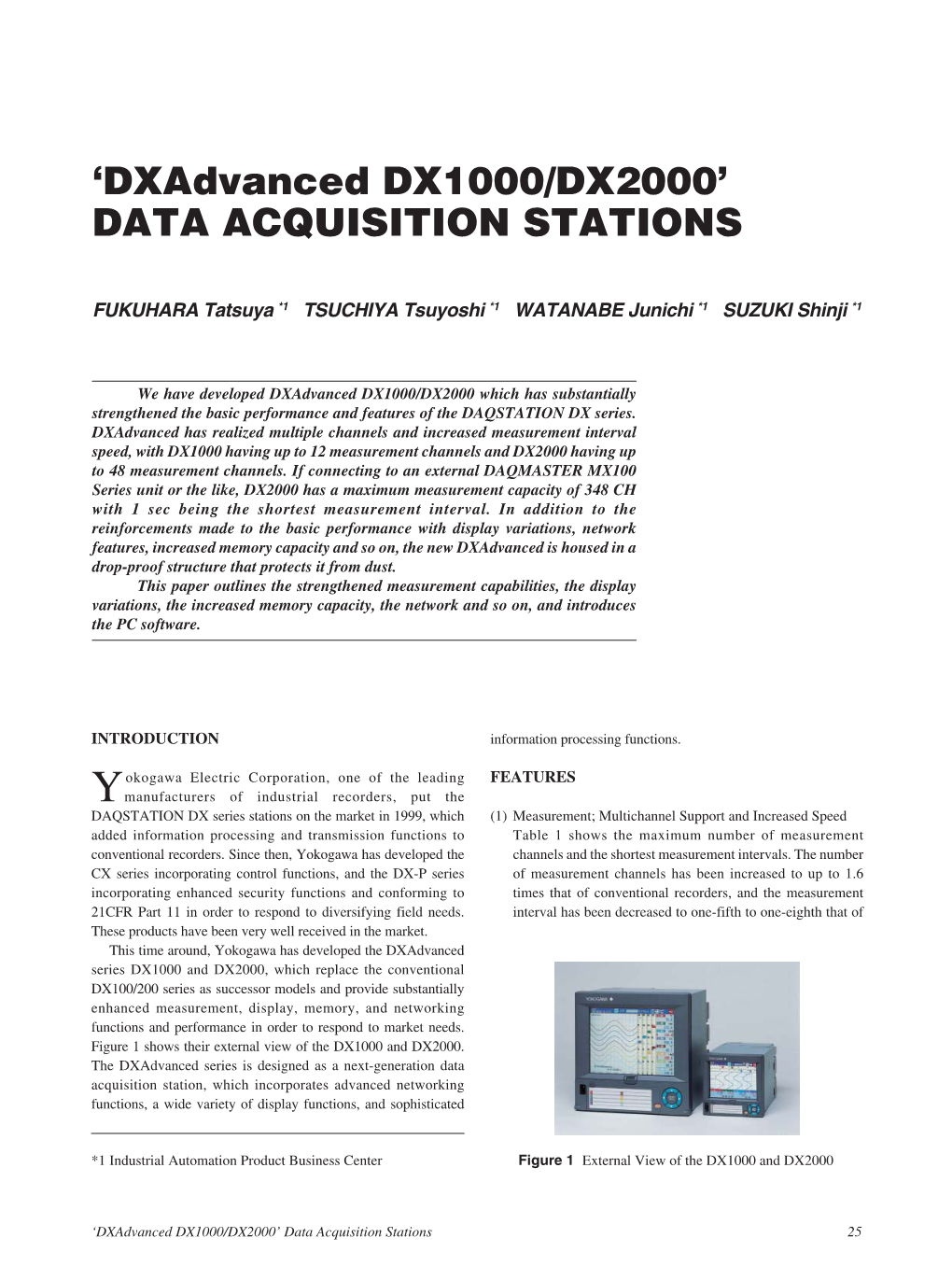 'Dxadvanced DX1000/DX2000' Data Acquisition Stations