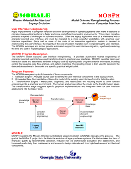 MORPH Technique and Toolset Provide Automated Support for User Interface Migration, Significantly Reducing the Time and Cost of Migrating Legacy Applications