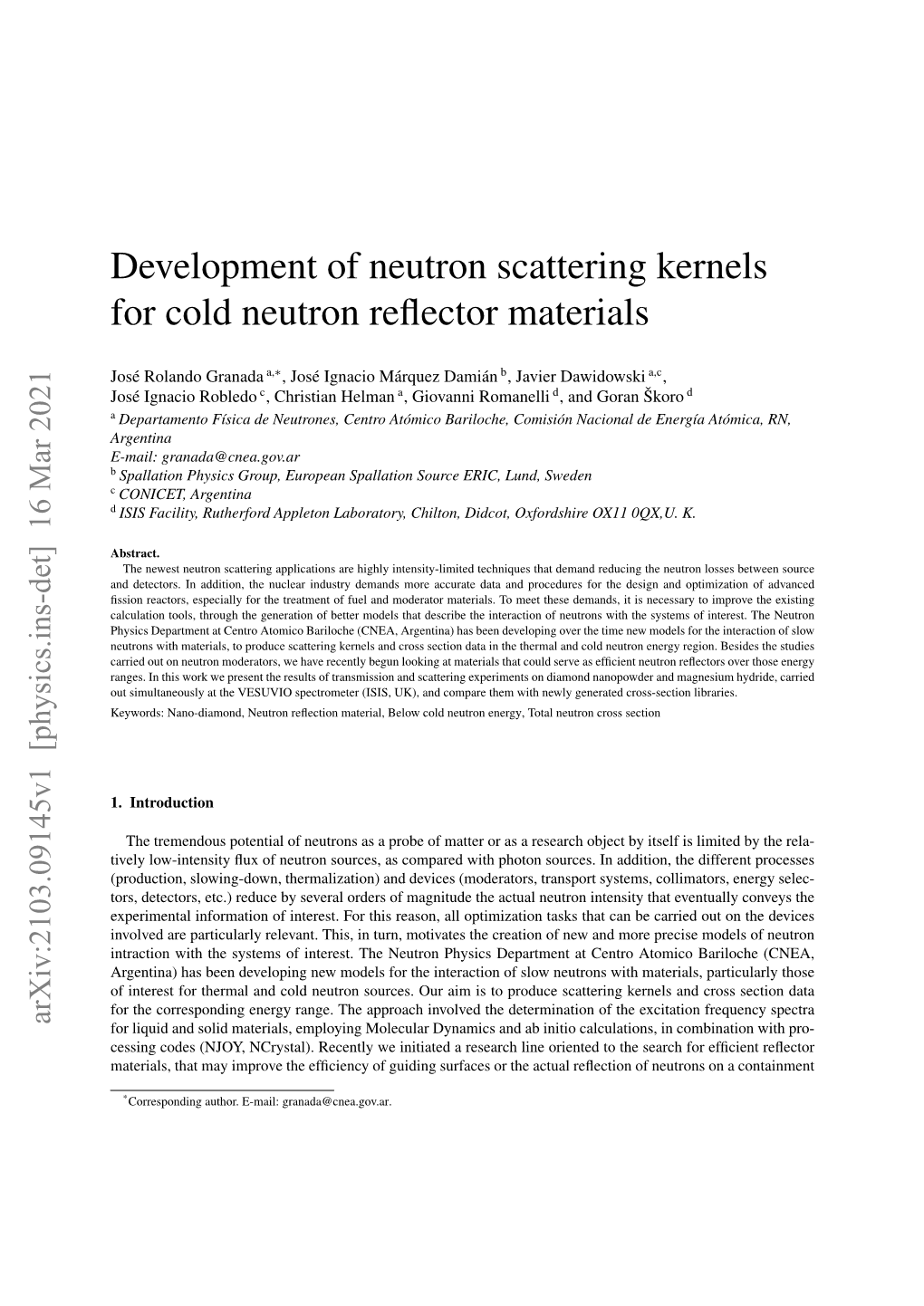 Development of Neutron Scattering Kernels for Cold Neutron Reflector Materials