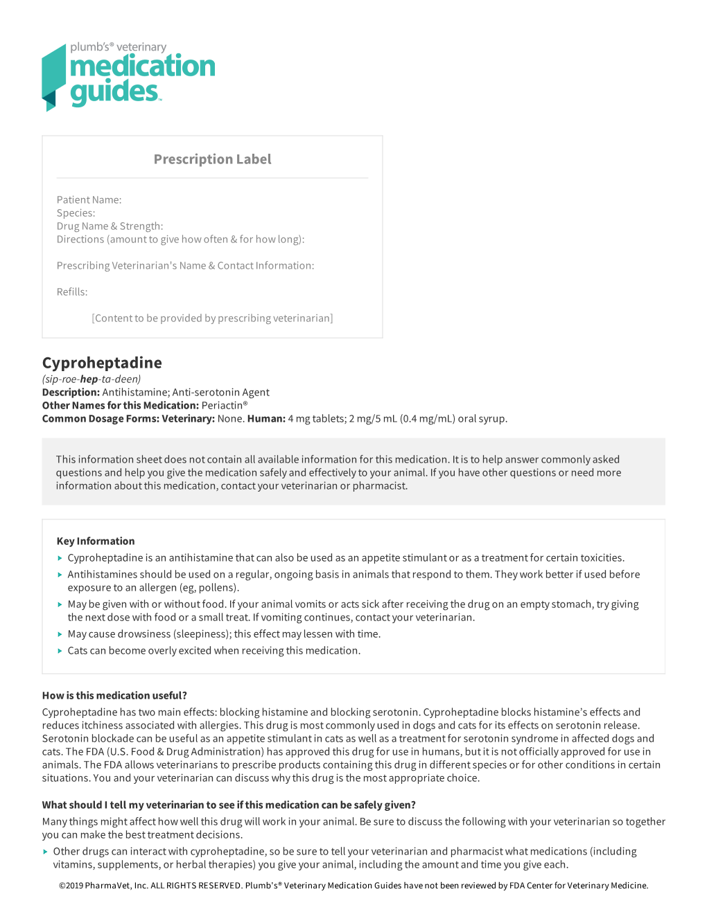 Cyproheptadine