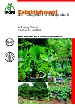 Establishment and Management of Field Genebank