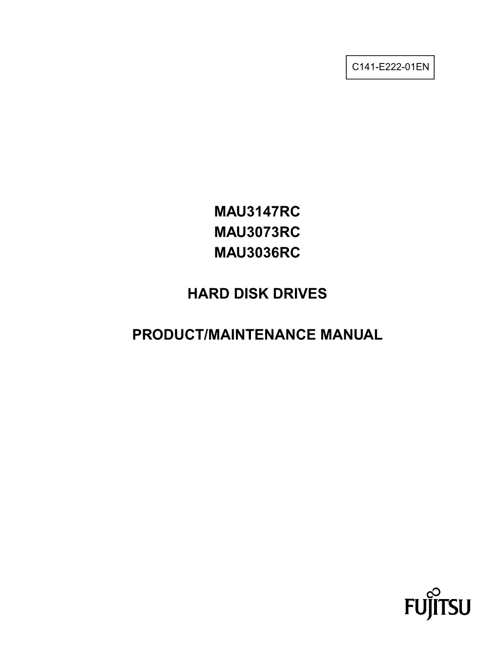 Mau3147rc Mau3073rc Mau3036rc Hard Disk Drives Product/Maintenance Manual