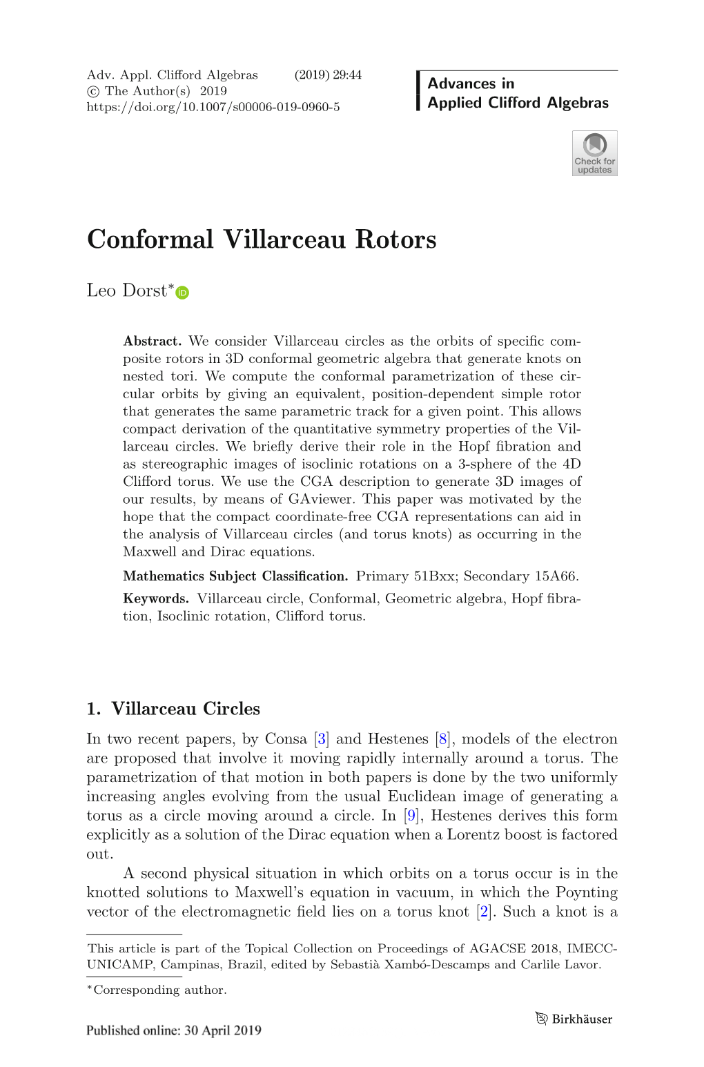 Conformal Villarceau Rotors