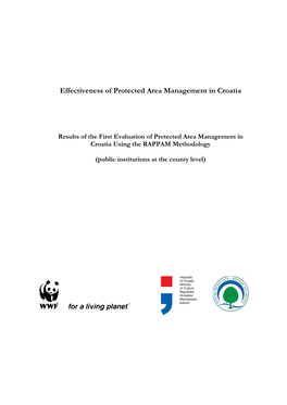 Effectiveness of Protected Area Management in Croatia