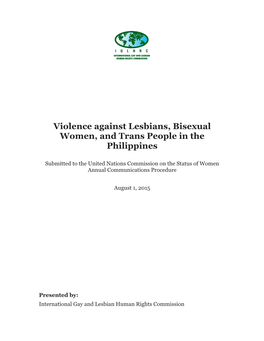Violence Against Lesbians, Bisexual Women, and Trans People in the Philippines