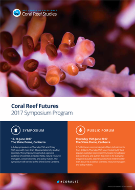 Coral Reef Futures 2017 Symposium Program