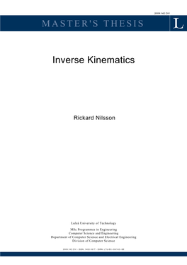 MASTER's THESIS Inverse Kinematics