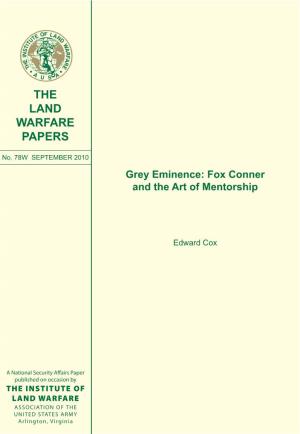 Grey Eminence: Fox Conner and the Art of Mentorship