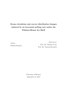 Ocean Circulation and Sea-Ice Distribution Changes Induced by an Increased Melting Rate Under the Filchner-Ronne Ice Shelf