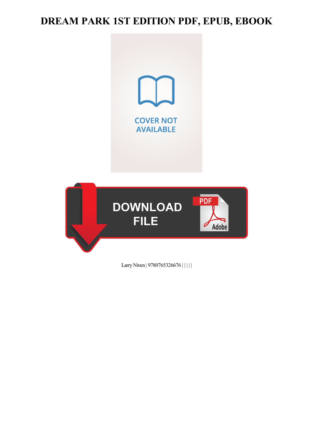 Ebook Download Dream Park 1St Edition Ebook