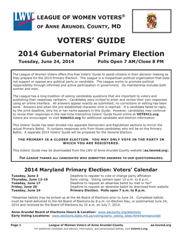 2014 Primary Election