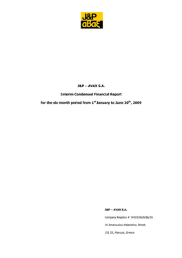 Interim Financial Report 30.06.2009