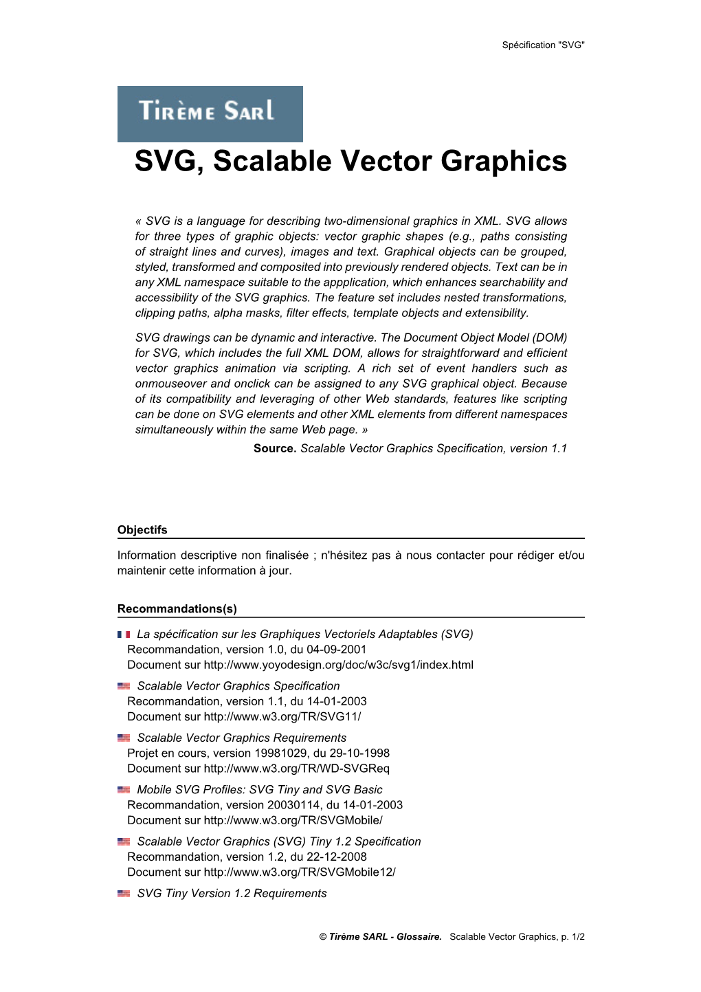 SVG, Scalable Vector Graphics