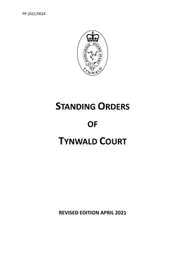 Standing Orders of Tynwald Court