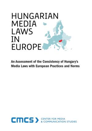 Hungarian Media Laws in Europe Contributors