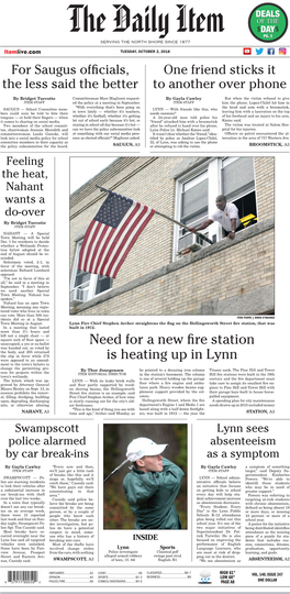 Need for a New Fire Station Is Heating up in Lynn