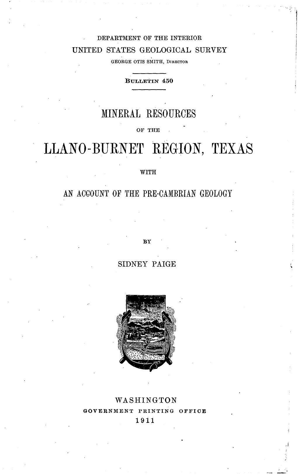 Llano-Burnet Region, Texas With