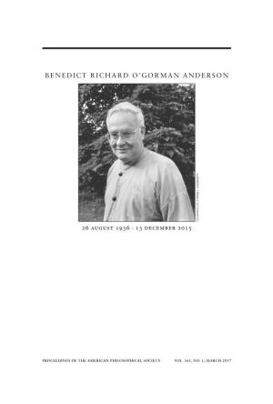 Benedict Richard O'gorman Anderson