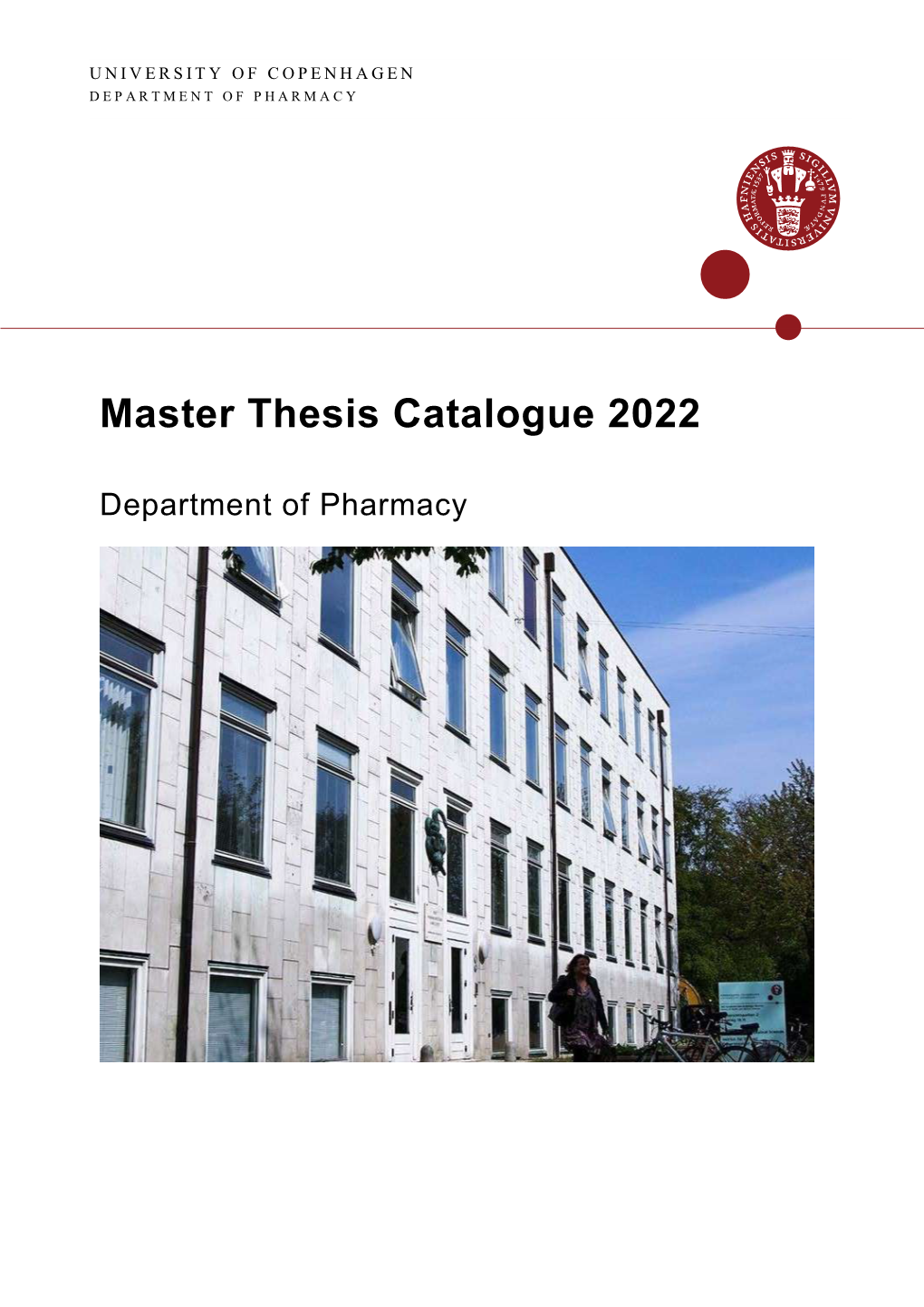 Master Thesis Catalogue 2022