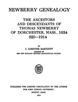 Newberry Genealogy