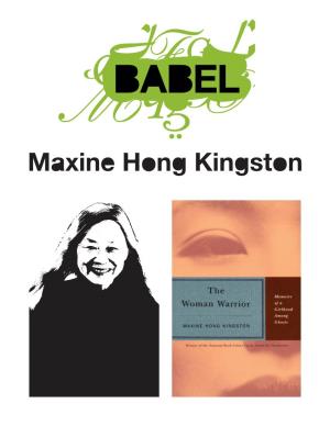 Maxine Hong Kingston Maxine Hong Kingston